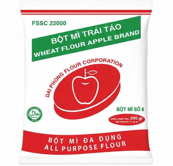 Bột mì trái táo đỏ - số 8 1kg ( 20 gói/thùng )